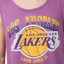 Canotta sportiva Viola da Uomo con stampa Lebron James e LA Lakers NBA