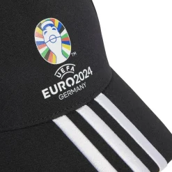 Cappellino con visiera nero e bianco adidas UEFA EURO24 Official Emblem