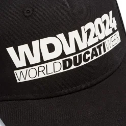Cappellino da uomo nero con logo WDW2024 Ducati