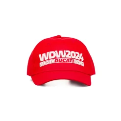 Cappellino da uomo rosso con logo WDW2024 Ducati