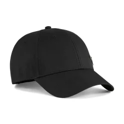 Cappellino nero con logo e chiusura con strappo Puma Ess Metal
