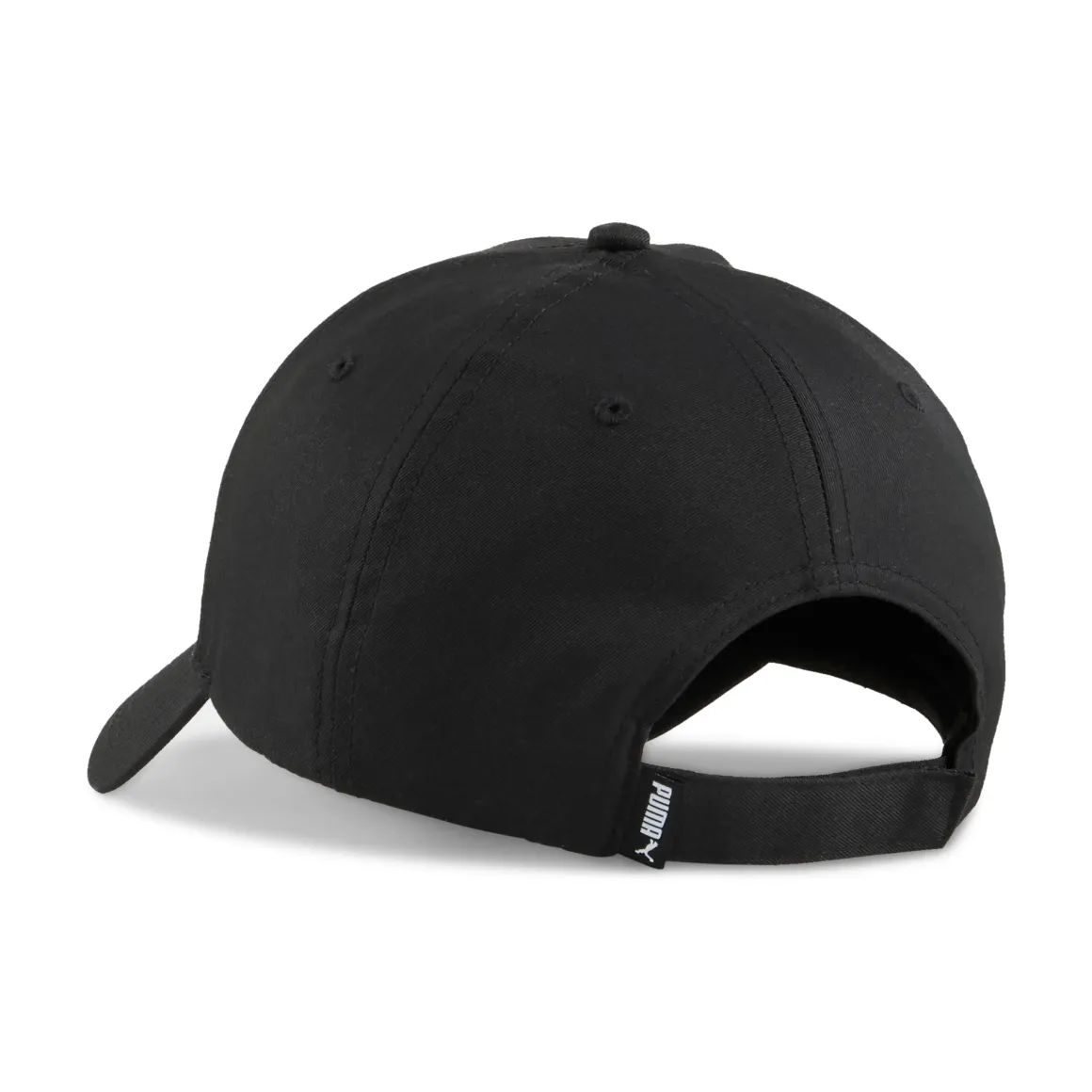 Cappellino nero con logo e chiusura con strappo Puma Ess Metal