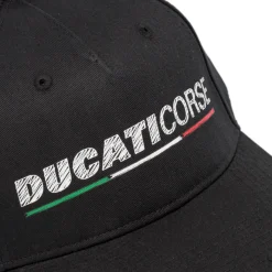 Cappellino nero da Uomo con scritta Ducati Corse