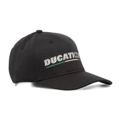 Cappellino nero da Uomo con scritta Ducati Corse
