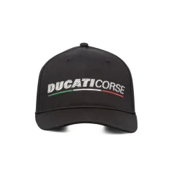 Cappellino nero da Uomo con scritta Ducati Corse