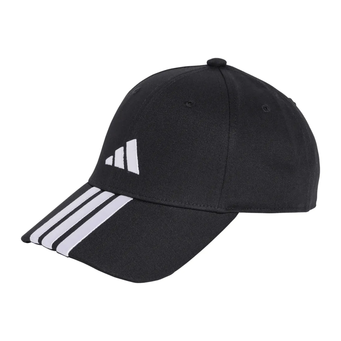 Cappellino nero regolabile con visiera e logo adidas