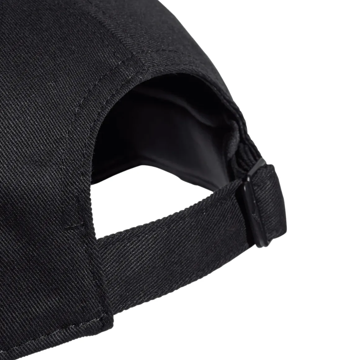 Cappellino nero regolabile con visiera e logo adidas