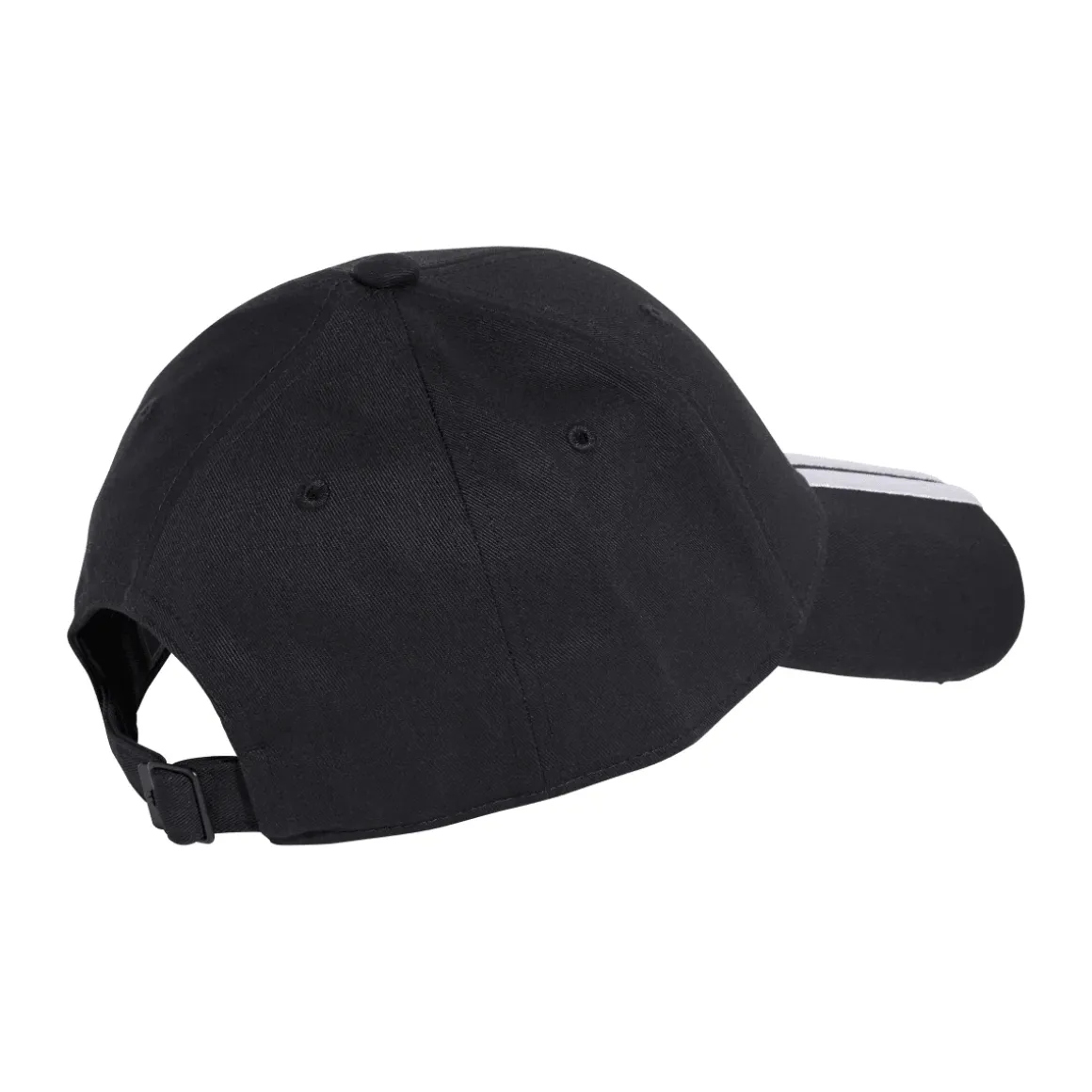 Cappellino nero regolabile con visiera e logo adidas