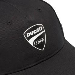 Cappellino nero regolabile da Uomo Ducati Corse