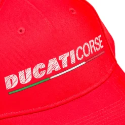 Cappellino rosso regolabile da Uomo con logo Ducati Corse