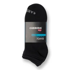 Carrera Jeans 7 Paia Calzini Neri da Unisex con logo frontale