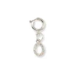 Charm Lettera O strass argento accessorio creativo scarpe Lora Ferres