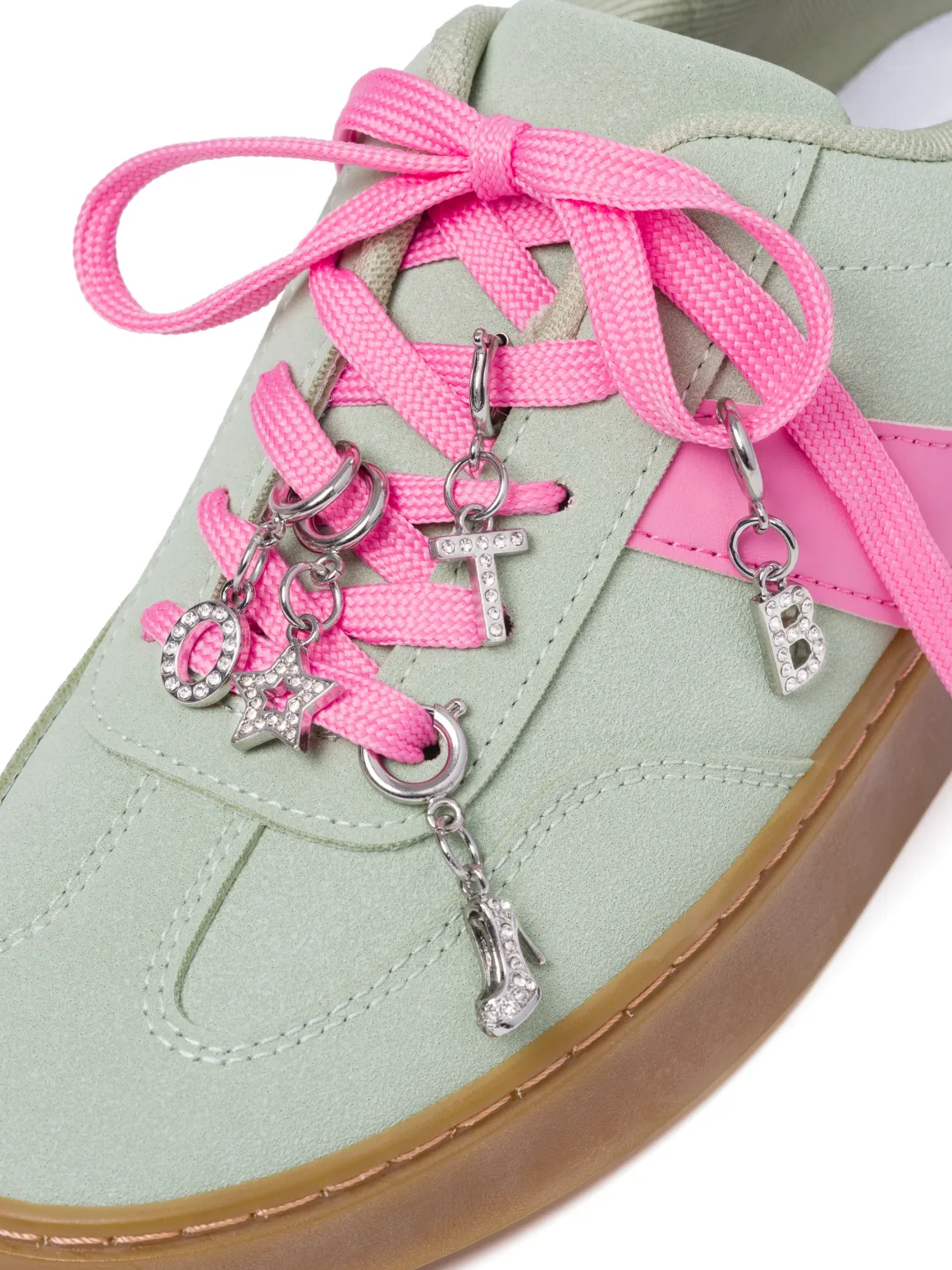 Charm Lettera O strass argento accessorio creativo scarpe Lora Ferres