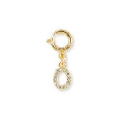 Charm Lettera O strass oro accessorio creativo scarpe Lora Ferres