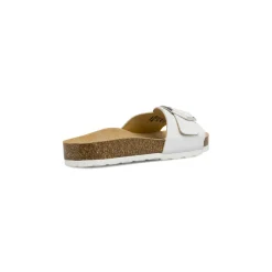 Ciabatte a fascia bianche da Donna con soletta in pelle Lumberjack