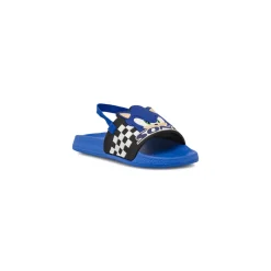 Ciabatte a fascia blu da Bambino con elastico e patch Sonic