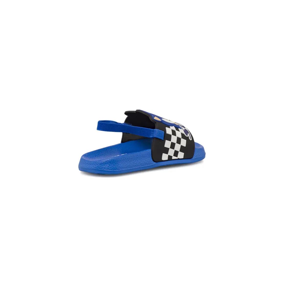 Ciabatte a fascia blu da Bambino con elastico e patch Sonic