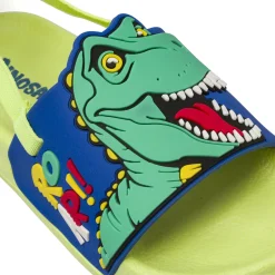 Ciabatte a fascia con elastico da Bambino verdi e blu Dinosauri