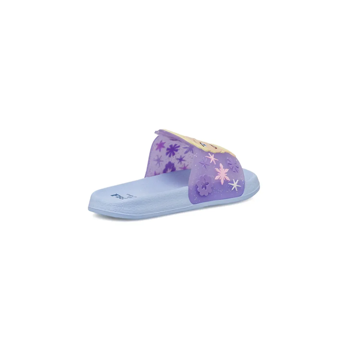 Ciabatte a fascia da Bambina azzurre con glitter e patch Elsa Frozen