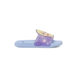 Ciabatte a fascia da Bambina azzurre con glitter e patch Elsa Frozen