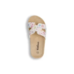 Ciabatte a fascia da Bambina bianche con glitter e cuori Dieci Baci
