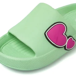 Ciabatte a fascia da Donna verde menta con patch colorati Griff