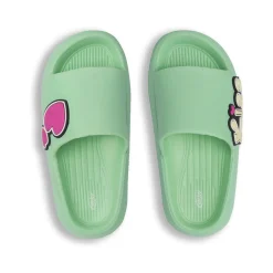 Ciabatte a fascia da Donna verde menta con patch colorati Griff