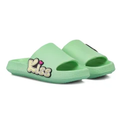 Ciabatte a fascia da Donna verde menta con patch colorati Griff