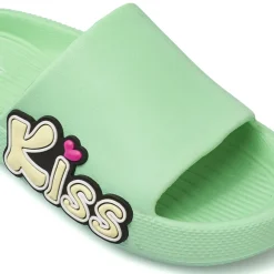 Ciabatte a fascia da Donna verde menta con patch colorati Griff