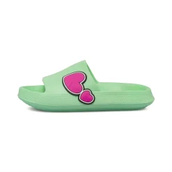Ciabatte a fascia da Donna verde menta con patch colorati Griff