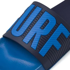 Ciabatte a fascia da Uomo bicolore blu con scritta Surf De Fonseca