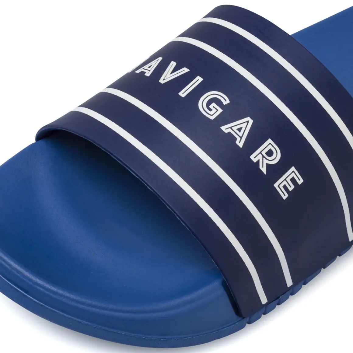 Ciabatte a fascia da Uomo blu con logo e dettagli bianchi Navigare