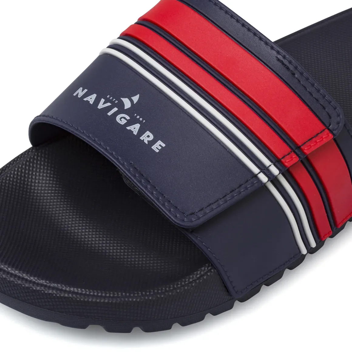 Ciabatte a fascia da Uomo blu con fascia regolabile a strappo Navigare