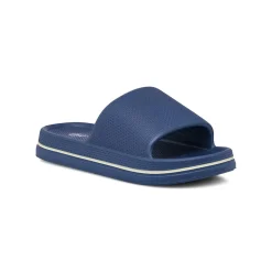 Ciabatte a fascia da Uomo blu in gomma con dettaglio bianco Griff