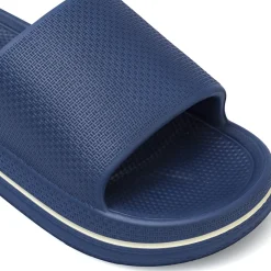 Ciabatte a fascia da Uomo blu in gomma con dettaglio bianco Griff