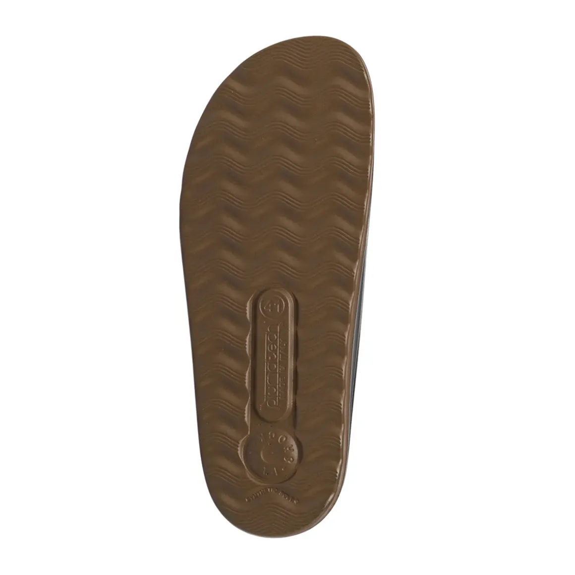 Ciabatte a fascia da Uomo marroni con soletta in pelle Fly Flot