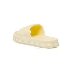 Ciabatte a fascia Donna giallo pastello con tomaia testurizzata Griff