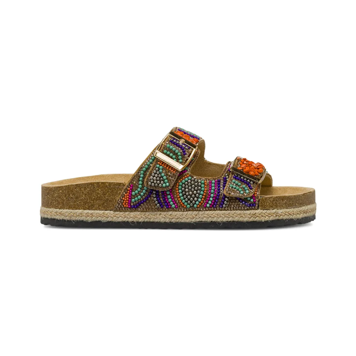 Ciabatte a fascia Donna Multicolore con perline colorate Lora Ferres
