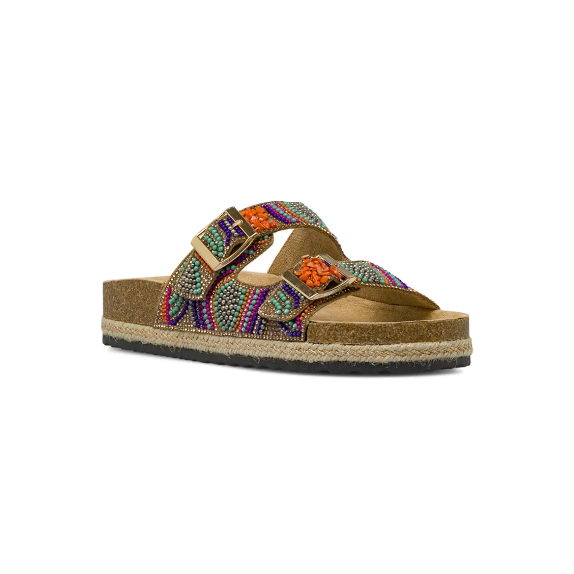 Ciabatte a fascia Donna Multicolore con perline colorate Lora Ferres
