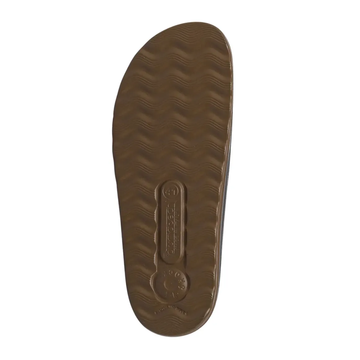Ciabatte a fascia incrociata Uomo nere con soletta in pelle Fly Flot