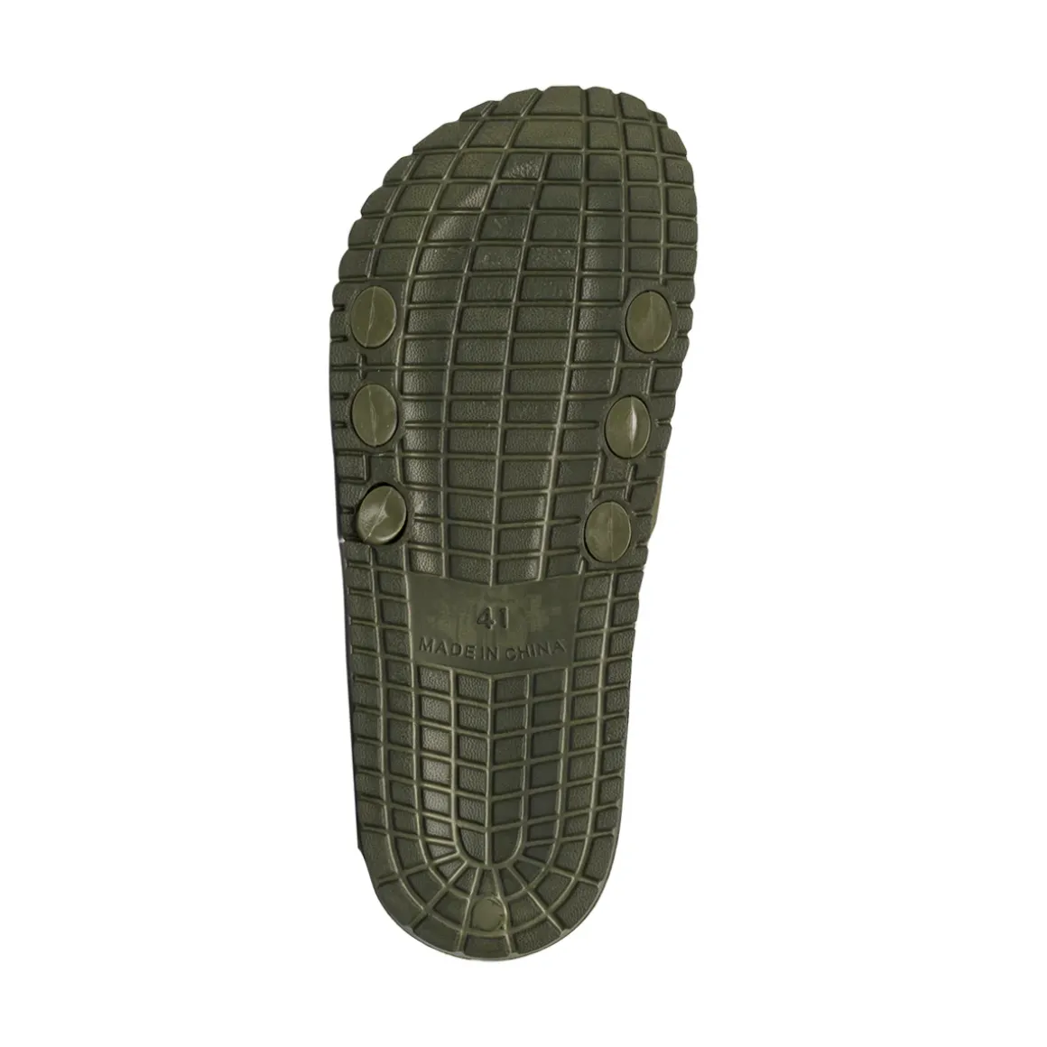Ciabatte a fascia mare da Uomo verde militare con logo Americanino