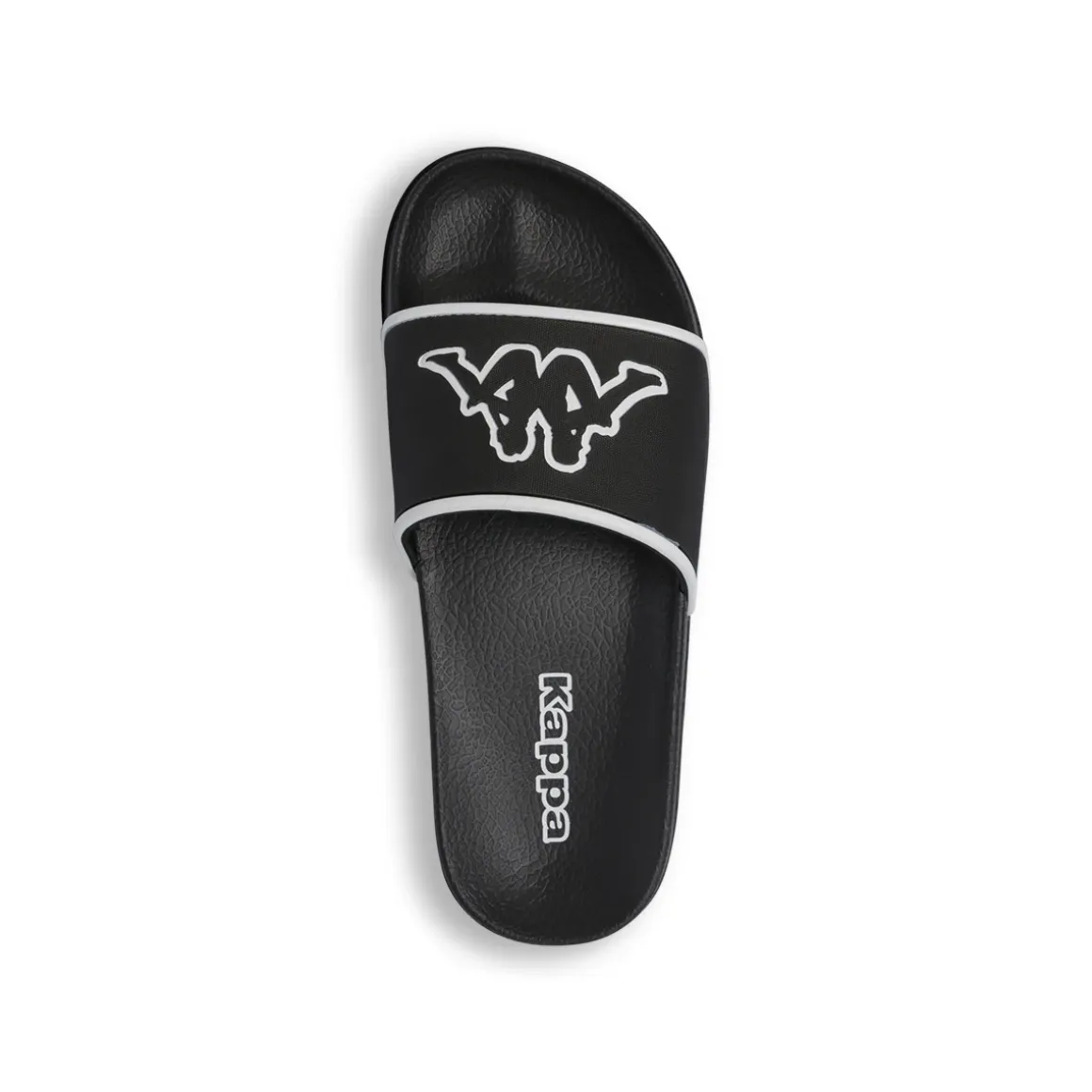 Ciabatte a fascia Ragazzo Nere con maxi logo bianco Kappa
