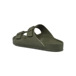 Ciabatte a fascia verdi militare da Uomo con doppie fibbie Ducati