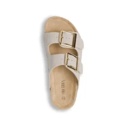 Ciabatte beige da Donna con fibbie e suola alta Lora Ferres