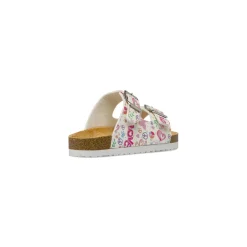 Ciabatte bianche da Bambina con stampe multicolor Le scarpe di Alice