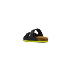 Ciabatte blu da Bambino con fibbie e sottopiede in pelle Weep & Smile