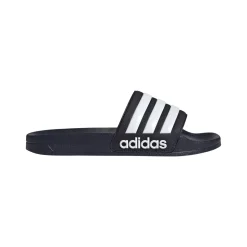 Ciabatte blu in gomma con strisce a contrasto Adidas Adilette Shower