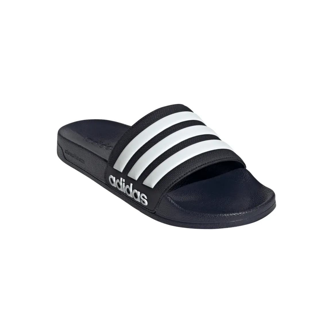 Ciabatte blu in gomma con strisce a contrasto Adidas Adilette Shower