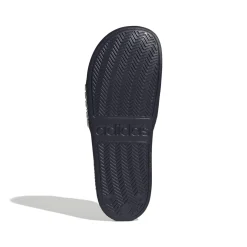 Ciabatte blu in gomma con strisce a contrasto Adidas Adilette Shower