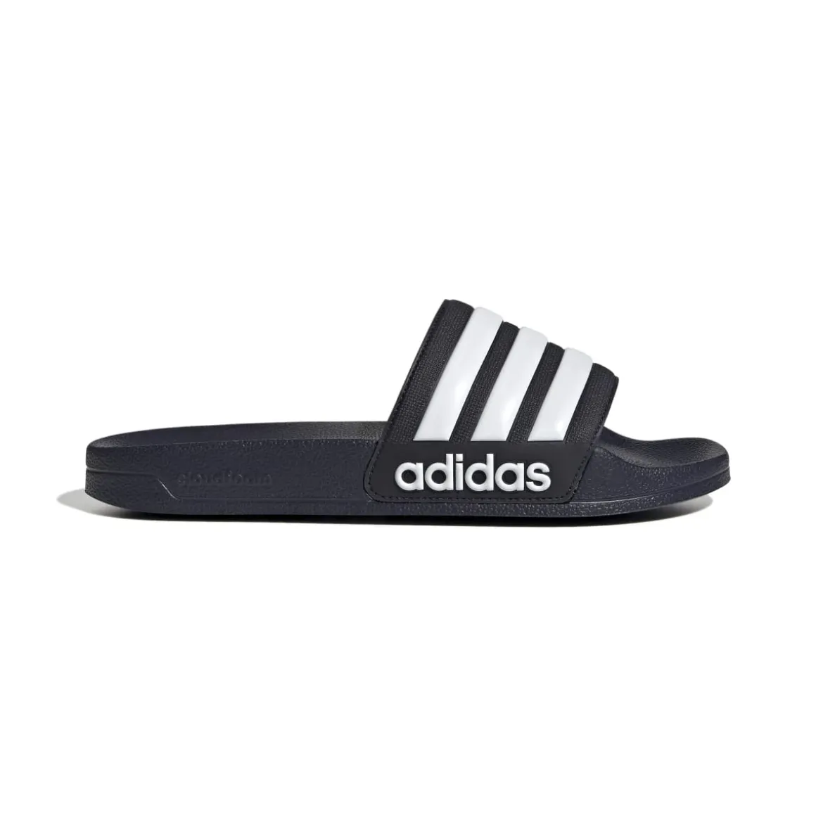 Ciabatte blu in gomma con strisce a contrasto Adidas Adilette Shower